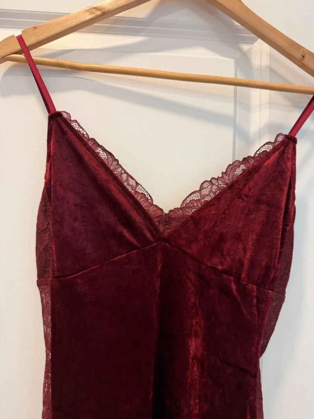 Free People Wine Velvet Slip Dress S